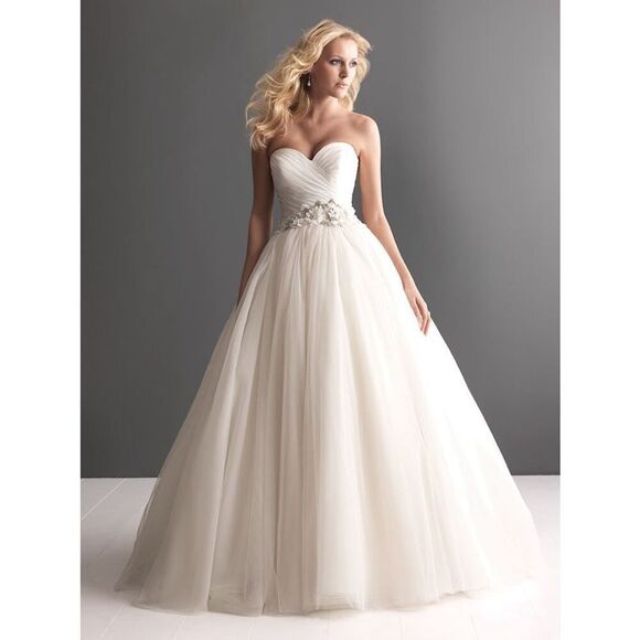 Allure Romance Strapless Ball Bridal Gown 2607 - Picture 1 of 16